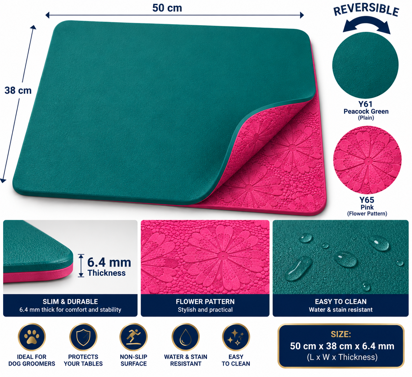 Professional grooming anti-fatigue mat